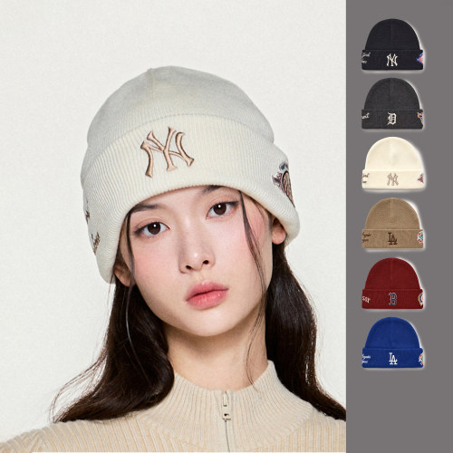 MLB韩国专柜正品KARINA同款时尚潮流复古百搭针织帽25冬季新款
