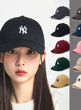 韩国正品MLB帽子女鸭舌帽棒球帽CP77防晒遮阳帽NY小标LA2026新款