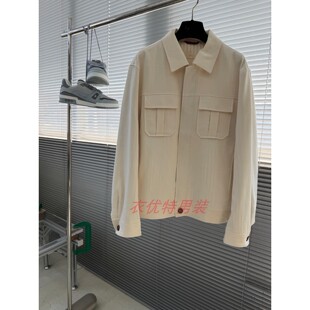 潮流简约休闲翻领夹克长袖 欧美韩版 上衣外穿 2026春季 户外外套男士