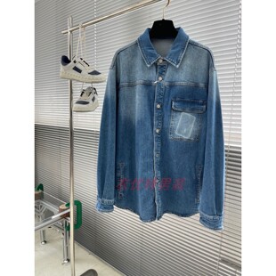 潮流简约休闲翻领夹克长袖 欧美韩版 上衣外穿 2026春季 牛仔外套男士