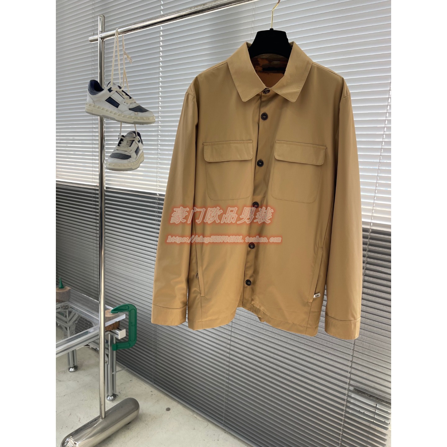 欧洲站极简秋冬新款男士休闲夹克时尚百搭翻领男装潮外套上衣工装