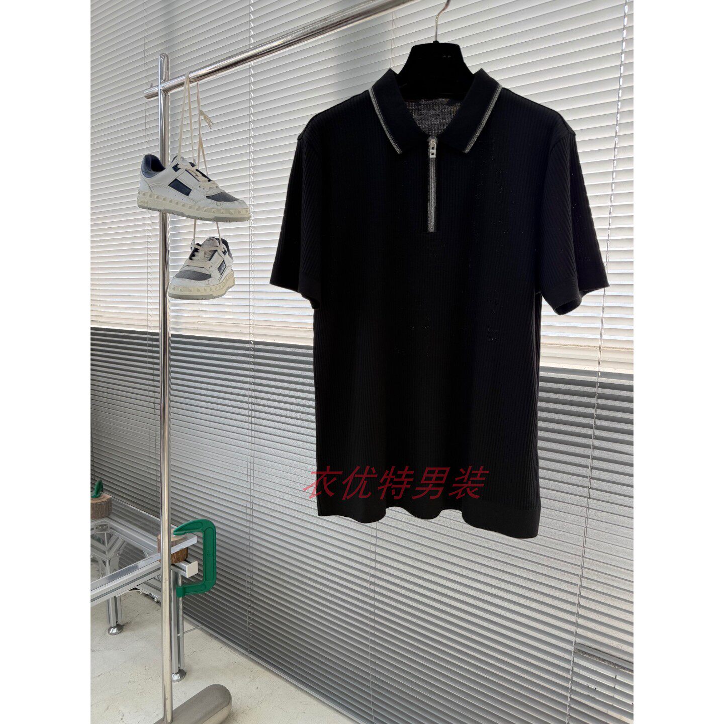 2026新款春夏季青年男士拉链短袖T恤翻领Polo衫商务T血针织上衣服