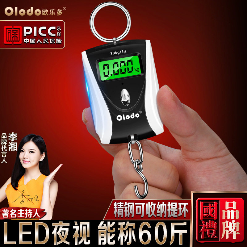 家用手提电子秤高精度市斤随身称精准便携式买菜迷你手拎挂勾吊称
