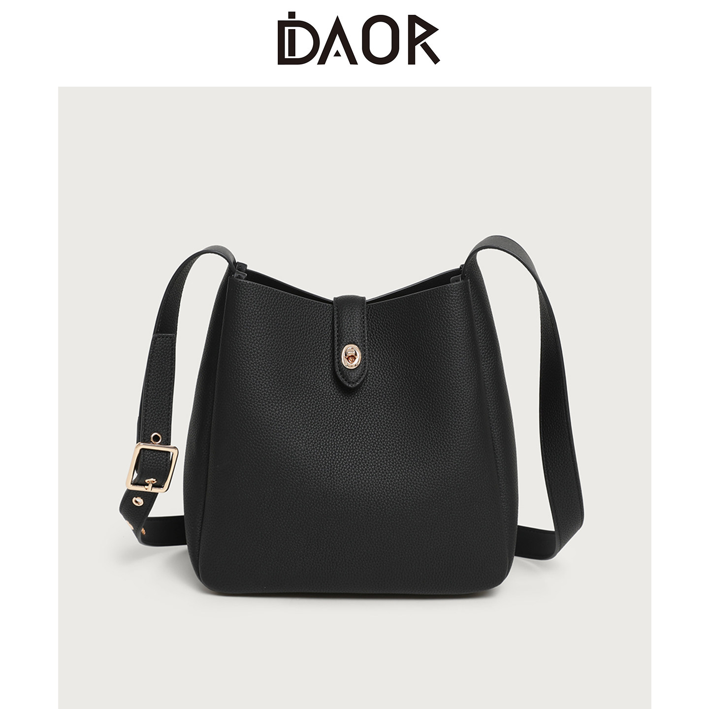 DAOR法式轻奢牛皮水桶包包女2026新款大容量托特包时尚单肩斜挎包,箱包皮具/热销女包/男包,水桶包,淘宝优惠券,粉丝福利购,淘宝优惠卷