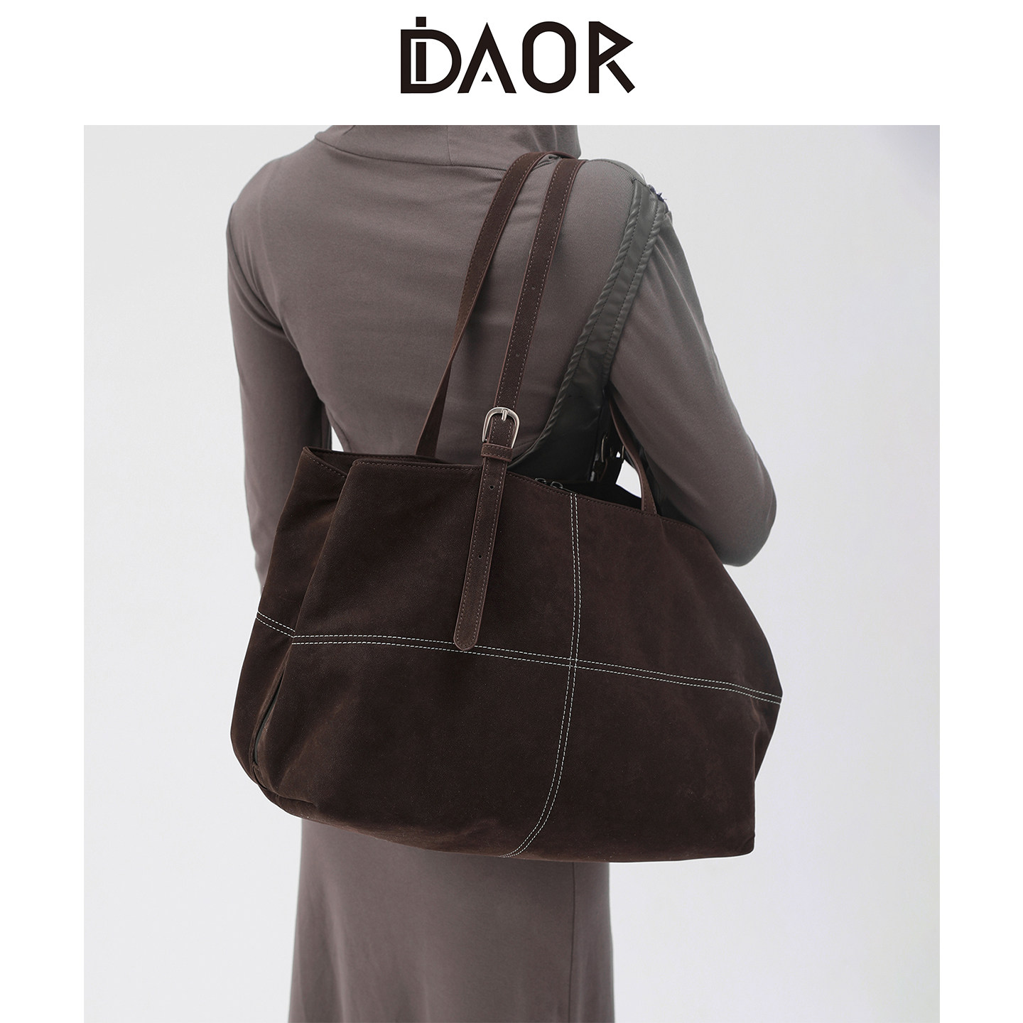 DAOR城市刷刷包磨砂牛皮大容量托特包女2026早春新款手提单肩包包,箱包皮具/热销女包/男包,托特包,淘宝优惠券,粉丝福利购,淘宝优惠卷
