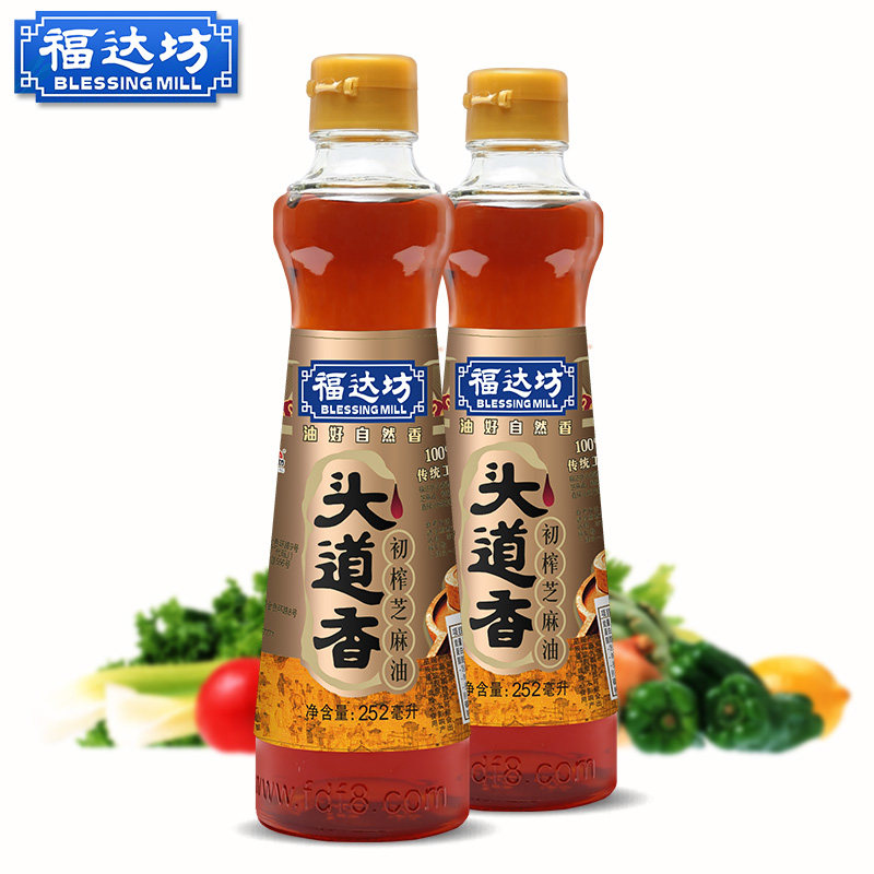 福达坊头道香芝麻油252ml*2瓶