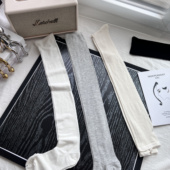 超舒服 薄款 纯棉过膝袜 显瘦超软高筒大腿袜纯色无骨长筒袜夏女棉