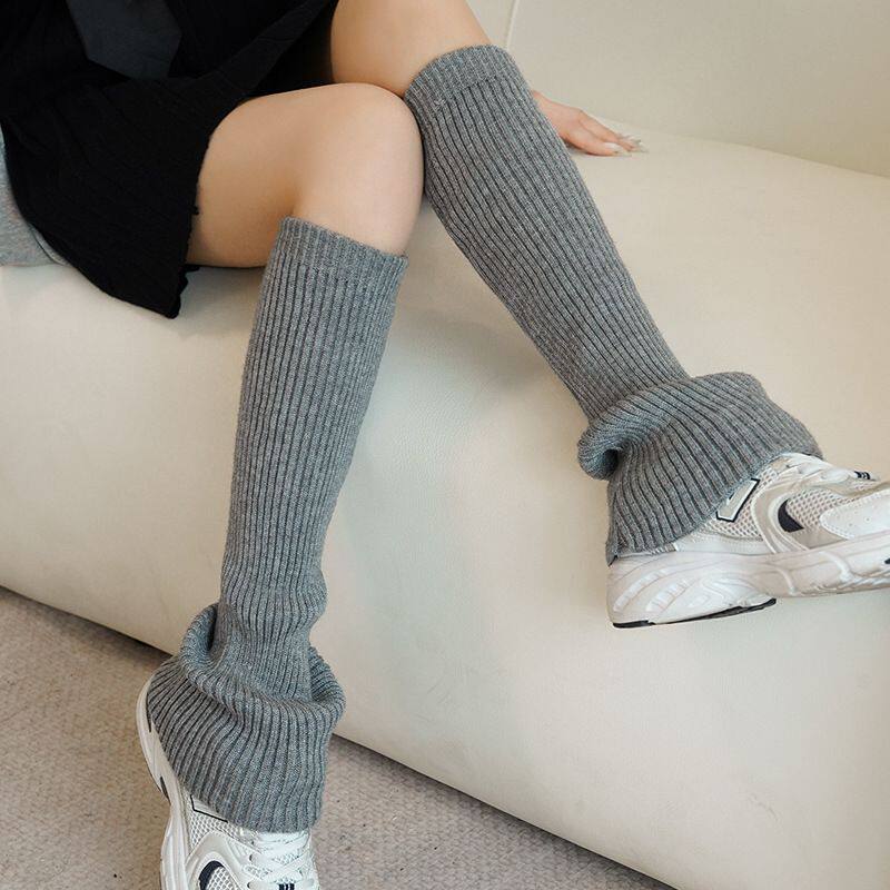 45cm巨巨显瘦~蔡文静同款个性喇叭形高筒小腿袜套护腿套秋冬加厚