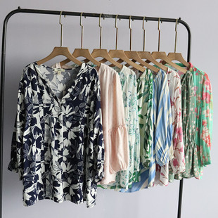 韩版 孤品女装 简约薄款 宽松显瘦长袖 上衣女 春夏季 休闲衬衫 外贸新款