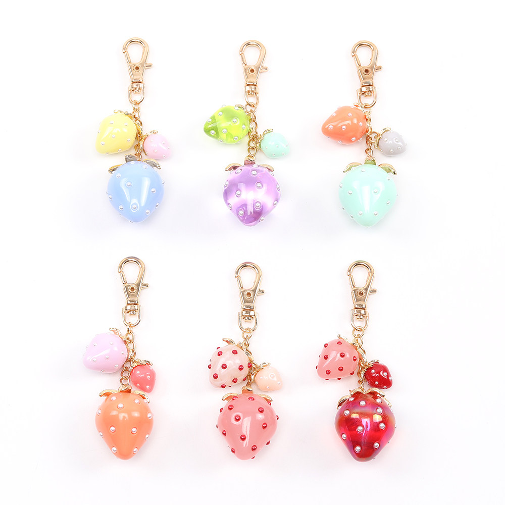 日本beads&parts立体草莓树脂
