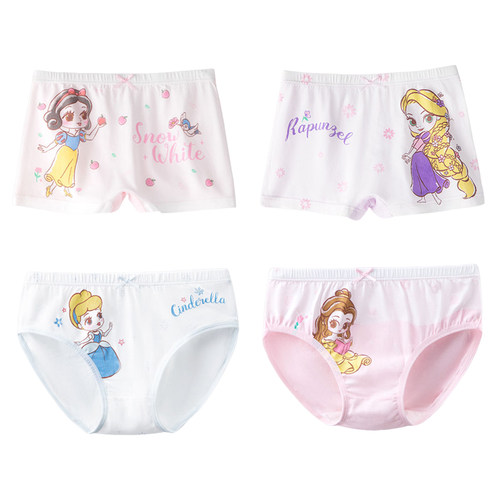 迪士尼女孩纯棉平角三角小内裤