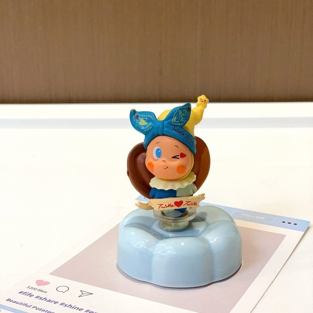 景德镇陶瓷转转 怦然心动星星人汽车摆件 工位治愈解压装饰品礼物