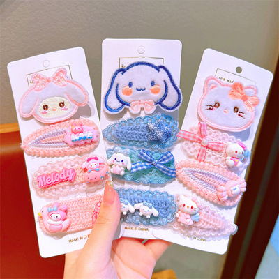 kitty猫发夹针织女童发饰