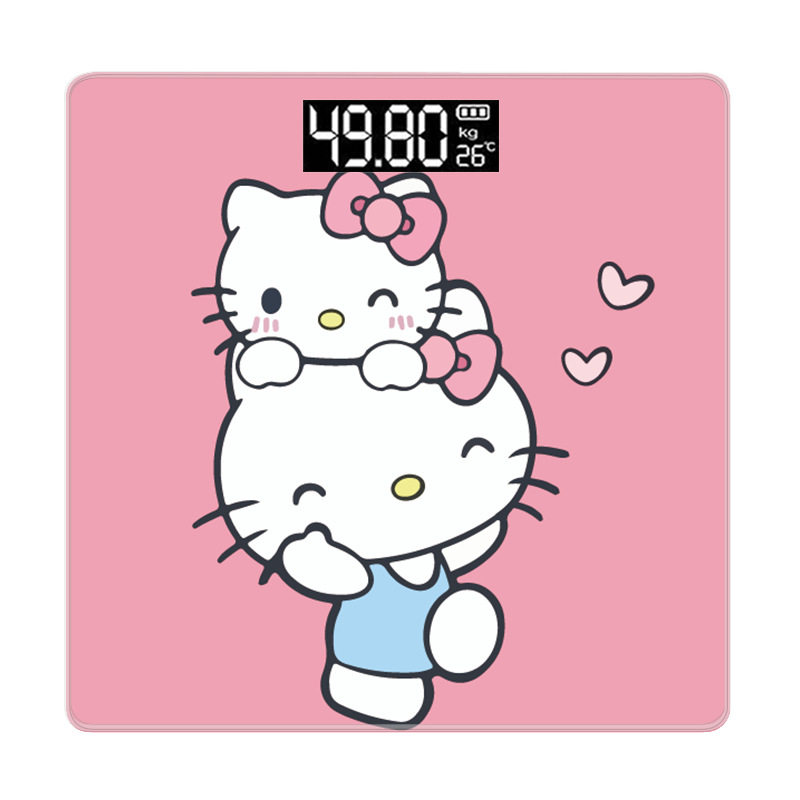 智能kitty猫体脂秤体重秤健康秤甜美可爱充电款成人秤家用电子称