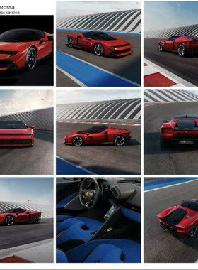 [程逸预售]BBR 1:18 法拉利 849 Testarossa 限量版 树脂汽车模型