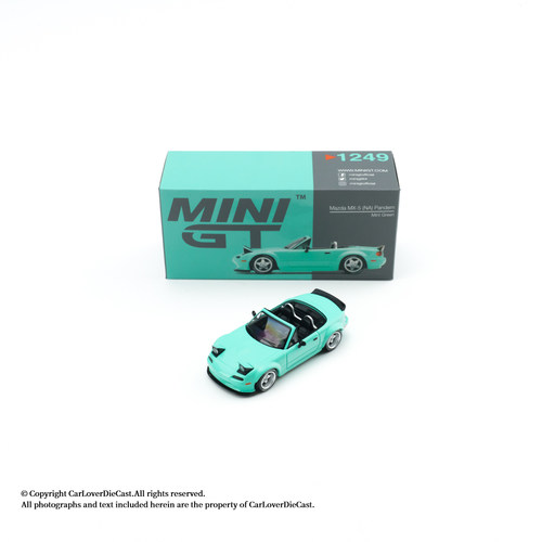 MINIGT 1:64 马自达 MX5 NA Pandem 薄荷绿 合金汽车模型 1249