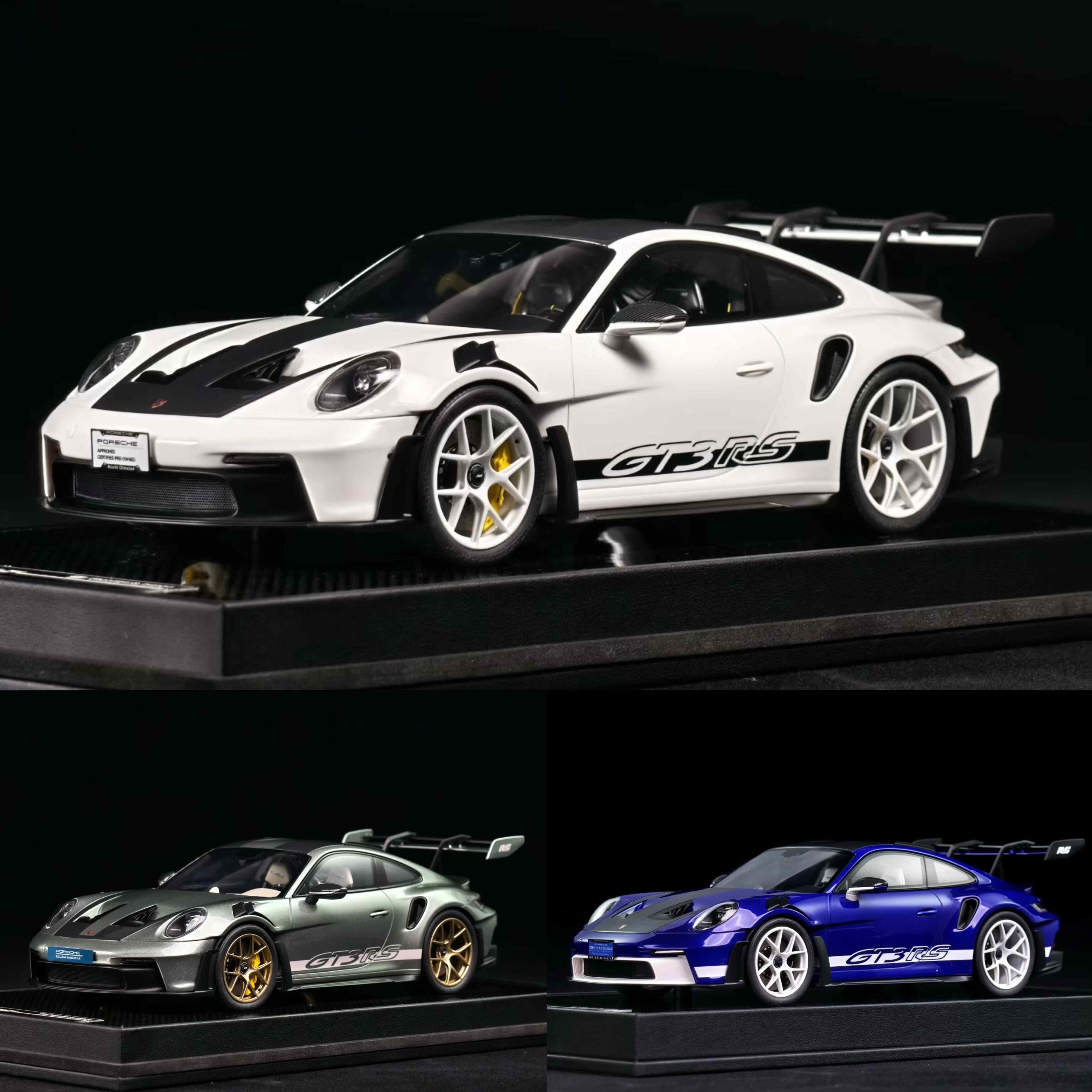TP 1:18 保时捷 911 992 GTS RS 熊猫白 城竹绿 圣马蓝 树脂车模