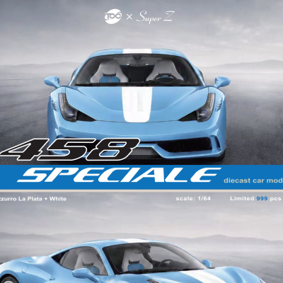 预售 TOC × Super Z 定制款 1:64 458 Speciale 合金模型
