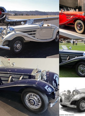 新品定 CMC 1:18 奔驰 Benz 500K Spezial Roadster 合金汽车模型