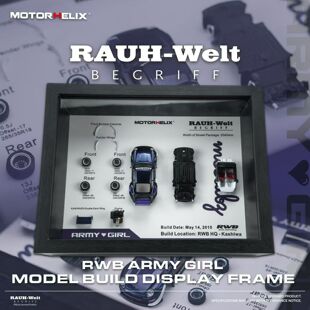 MOTORHELIX 程逸预售 RWB Girl 车模 相框零件版 Army