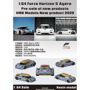 新品定 VMB 1:64 Forza Horizon 5 Agera 树脂车模 带车顶行李箱