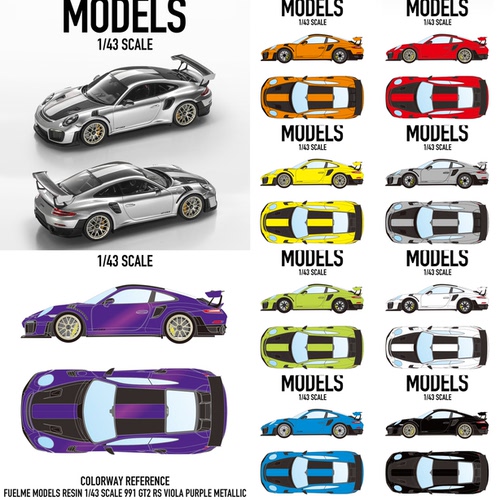 预售 Fuelme 1:43 保时捷 911 991 GT2 RS 树脂车模