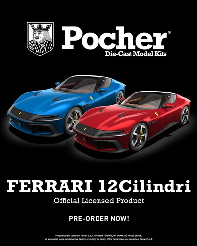 程逸预售 Pocher 1:8 HK126 法拉利 12 Cilindri 拼装合金车模