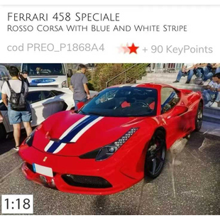 [程逸预售] BBR 1:18 法拉利 458 SPECIALE A 树脂汽车模型