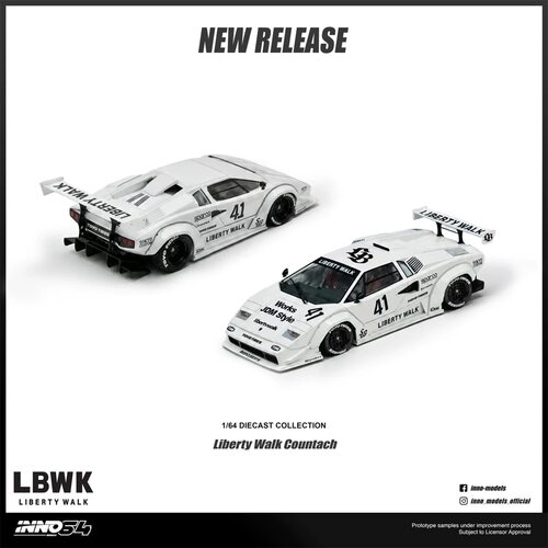 预售 INNO 1:64 兰博基尼 康塔什COUNTACH LIBERTY WALK 合金车模