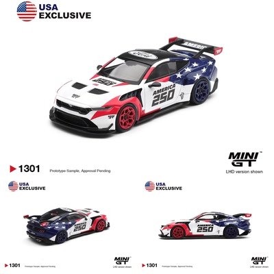 预售 MINIGT 1:64 福特 Mustang GTD USA 美国旗版 1301 合金车模