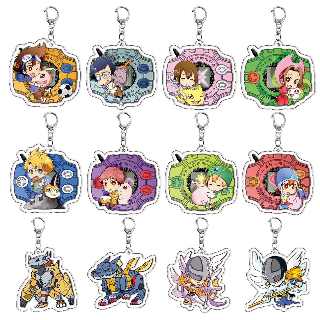 数码宝贝谷子钥匙扣战斗暴龙兽动漫周边二次元夹层亚克力挂件礼物