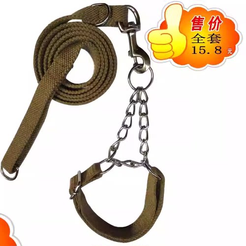 一拉灵缇犬锦纶帆布军绿色牵引绳