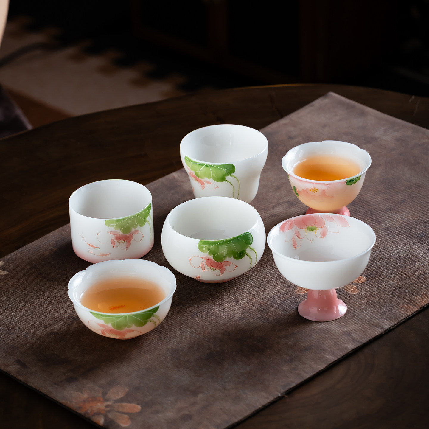 冰种璞玉手绘主人杯高档陶瓷茶杯功夫茶具女士个人专用品茗杯茶盏