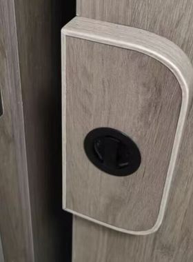 浴室推拉门锁卧室哑光隐形门锁方形移门锁黑色齐平口厨房门五金件