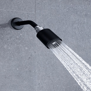浴室淋浴花洒喷头黑色铜顶喷暗装水龙头酒店宾馆澡堂吊莲蓬头套装