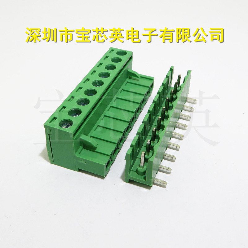 插拔式绿色接线端子