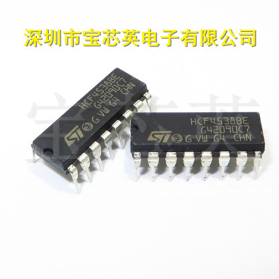 HCF4538BEY 丝印:HCF4538BE 双单稳多谐振荡器 IC芯片 直插 DIP16