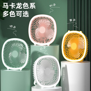 桌面摇头风扇空气循环扇家用加湿空调扇折叠手持挂脖风扇台灯风扇