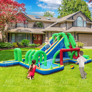 儿童充气城堡家用水滑梯带水池蹦蹦床滑滑梯家庭版室内游乐游乐园