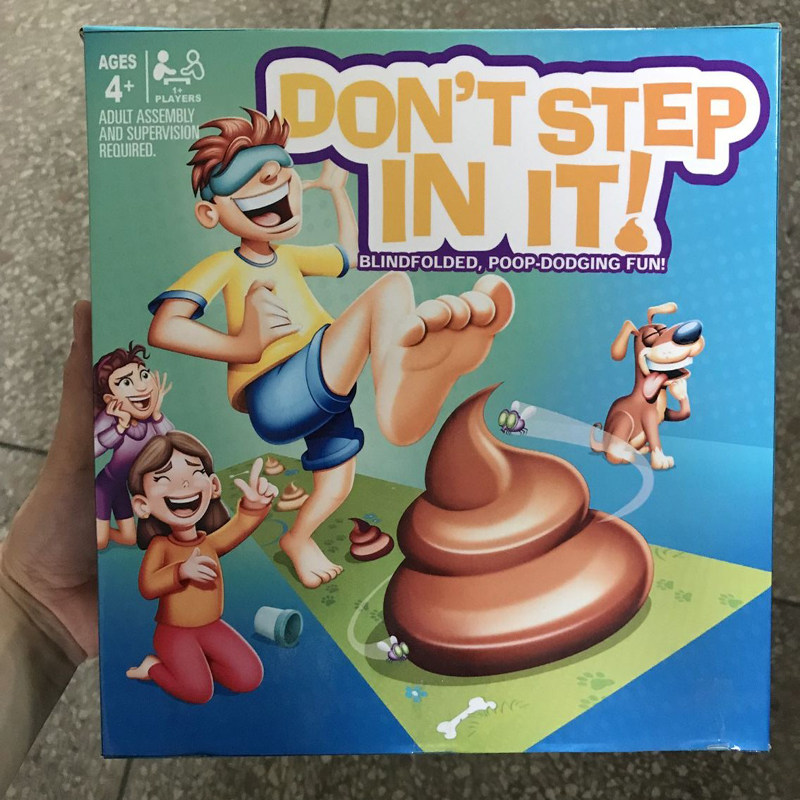 新款 dont step in蒙眼踩屎游戏抖音踩到狗屎运整蛊恶搞亲子玩具