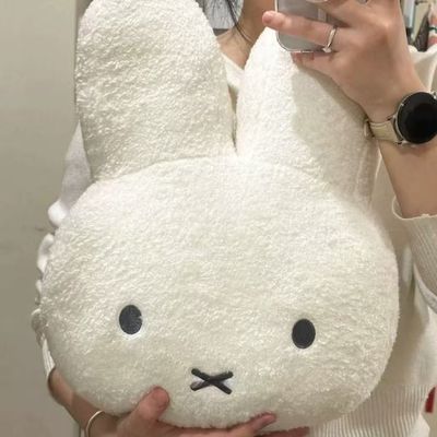 可爱小白兔毛绒玩偶蜜蜂兔子头公仔抱枕床上沙发娃娃闺蜜女友