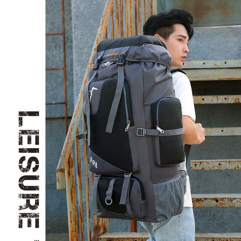 新款90l休闲运动包  防水大容量男女户外 双肩背包背囊登山包