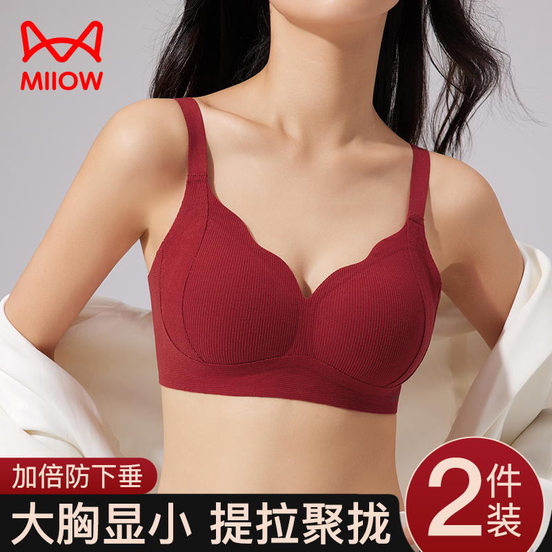 猫人内衣女大胸显小聚拢防下垂