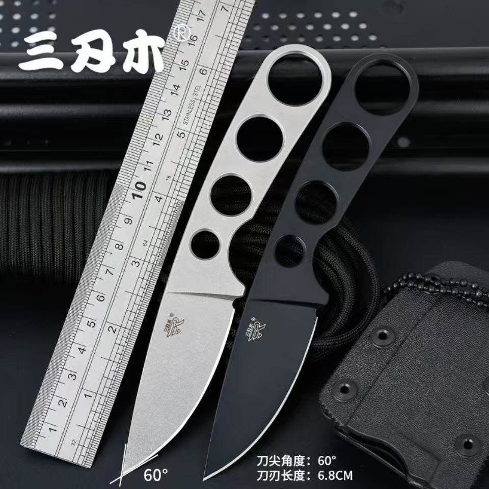 原装正品三刃木7130随身水果刀战术丛林防身野外求生小直刀