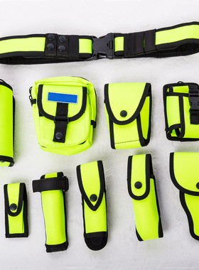 户外执勤安保武装外腰带男九件套黑色野外战术装备安检多功能腰包