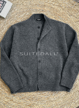 ALLFIT 花纱羊毛混纺半高领毛衣 cleanfit百搭灰色老钱开衫男女