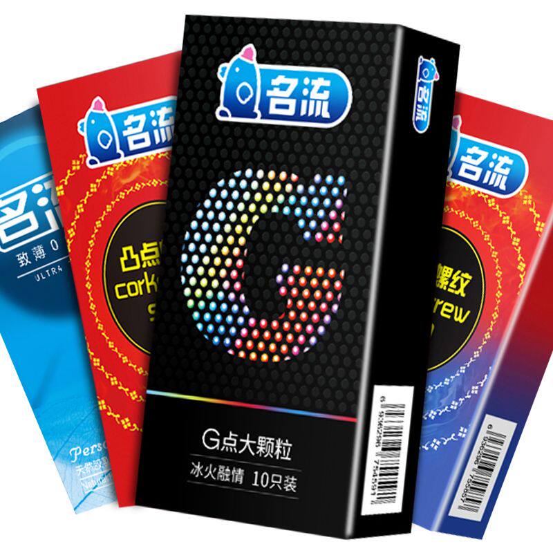 名流避孕套男用超薄安全套带刺狼牙套情趣颗粒螺纹延时套持久女用