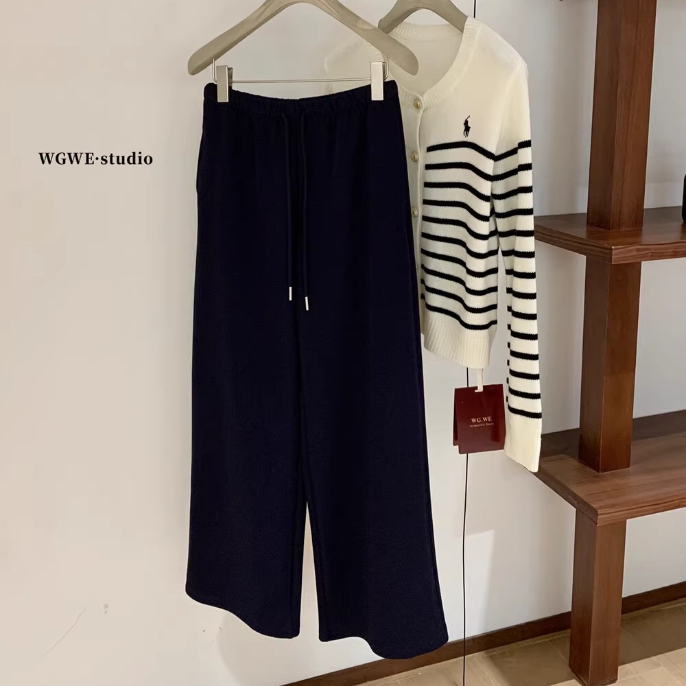 高腰显瘦宽松阔腿休闲裤女裤子2025新款今年流行爆款秋冬运动裤子