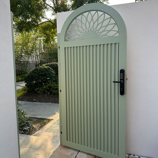 陆庆铝艺 花园拱形门 入户门 铝艺庭院门 花园入户门 法式花园门