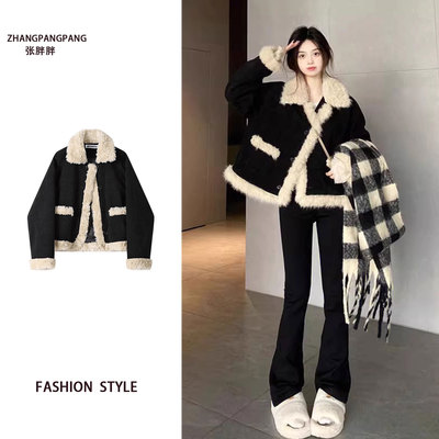 胖妹妹小香风黑色加绒加